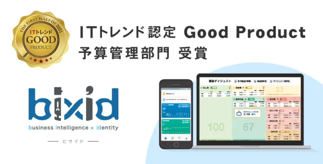 ITトレンド Good Product bixid 予算管理部門 受賞